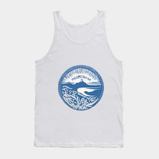 Mystical Seaside Lighthouse Papercut Art No. 832 Tank Top